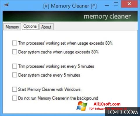 Ảnh chụp màn hình Memory Cleaner cho Windows 10