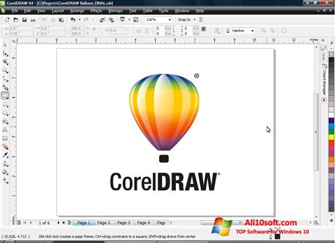 Ảnh chụp màn hình CorelDRAW cho Windows 10