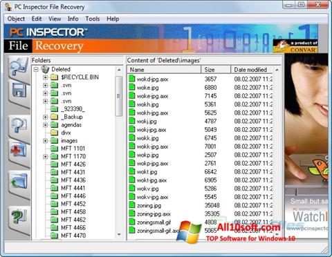 Ảnh chụp màn hình PC Inspector File Recovery cho Windows 10