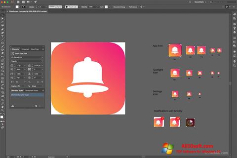 Ảnh chụp màn hình Adobe Illustrator CC cho Windows 10