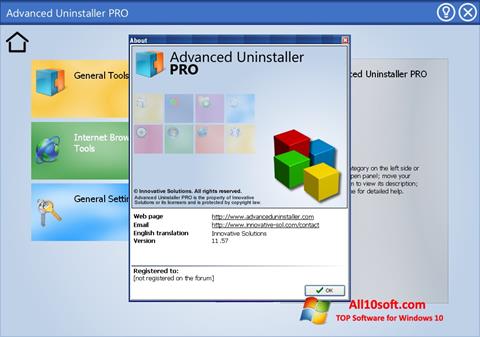 Ảnh chụp màn hình Advanced Uninstaller PRO cho Windows 10