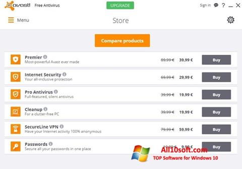 Ảnh chụp màn hình Avast Free Antivirus cho Windows 10