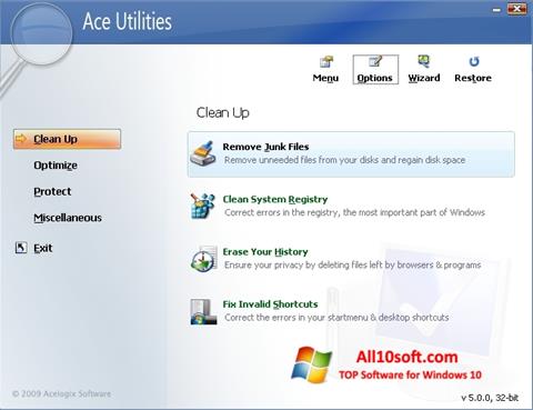 Ảnh chụp màn hình Ace Utilities cho Windows 10