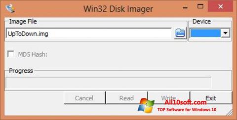 Ảnh chụp màn hình Win32 Disk Imager cho Windows 10