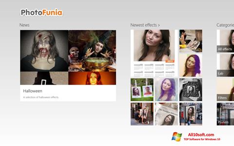 Ảnh chụp màn hình PhotoFunia cho Windows 10