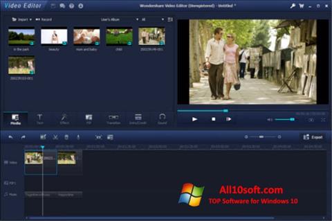Ảnh chụp màn hình Wondershare Video Editor cho Windows 10