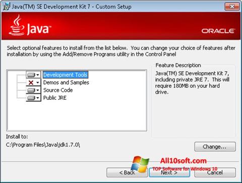 Ảnh chụp màn hình Java Development Kit cho Windows 10