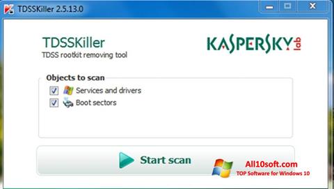 Ảnh chụp màn hình Kaspersky TDSSKiller cho Windows 10