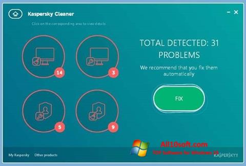 Ảnh chụp màn hình Kaspersky Cleaner cho Windows 10