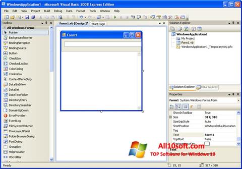 Ảnh chụp màn hình Microsoft Visual Basic cho Windows 10