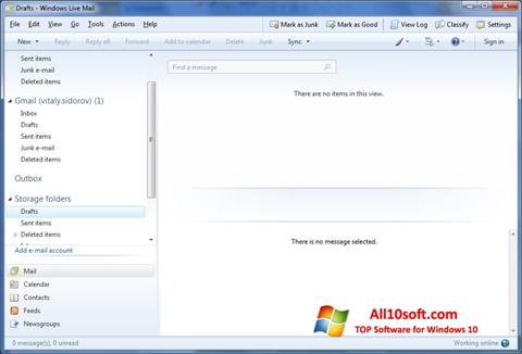 Ảnh chụp màn hình Windows Live Mail cho Windows 10