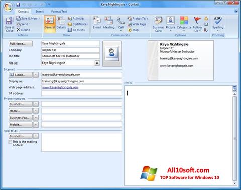 Ảnh chụp màn hình Microsoft Outlook cho Windows 10