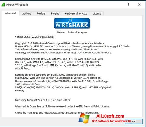 Ảnh chụp màn hình Wireshark cho Windows 10