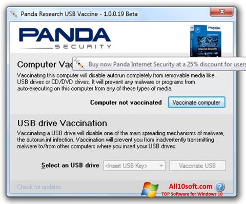 Ảnh chụp màn hình Panda USB Vaccine cho Windows 10