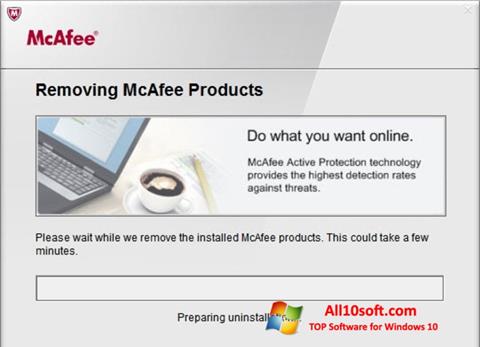 Ảnh chụp màn hình McAfee Consumer Product Removal Tool cho Windows 10