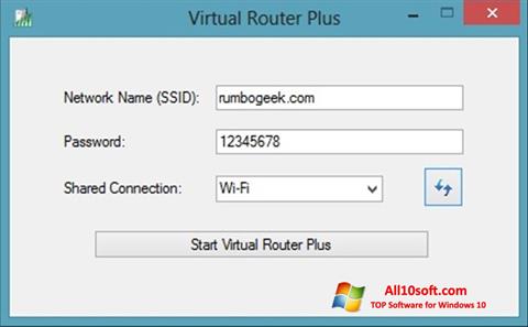 Ảnh chụp màn hình Virtual Router Plus cho Windows 10