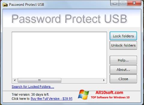Ảnh chụp màn hình Password Protect USB cho Windows 10
