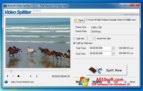 Ảnh chụp màn hình Boilsoft Video Splitter cho Windows 10